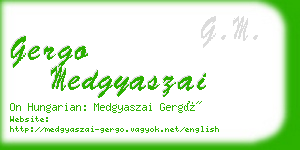 gergo medgyaszai business card